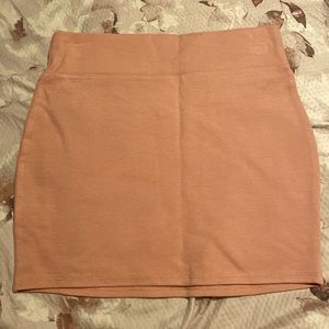 Pink Bodycon Mini Skirt, Small
